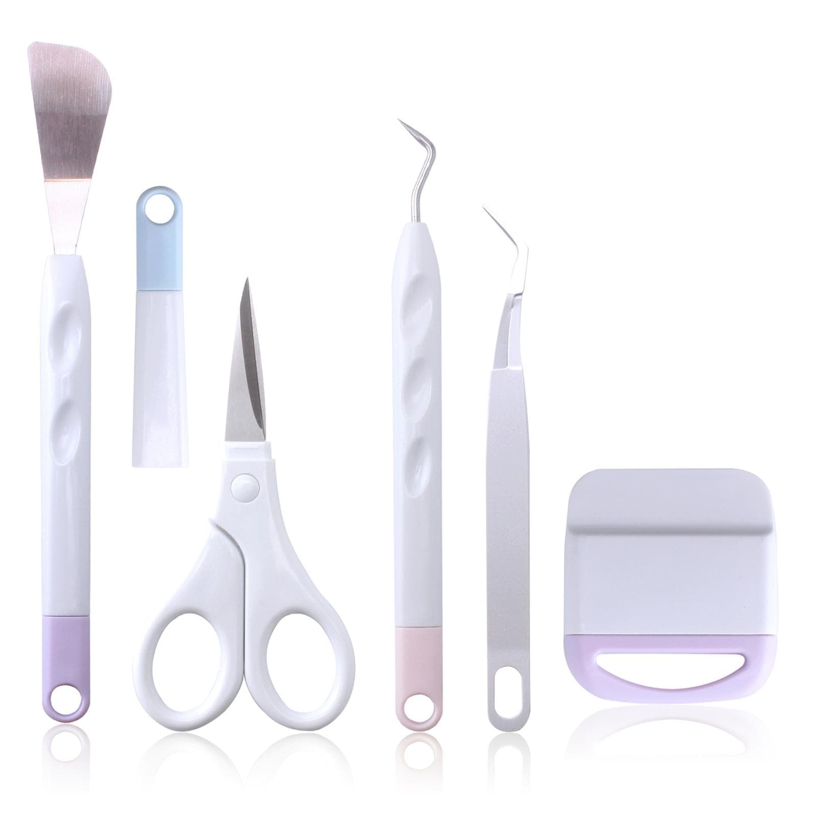 Basic Tool Set Vinyl Craft Weeding Tool with Weeder Scraper Spatula Tweezers Scissors Removal Tool 5pcs Set