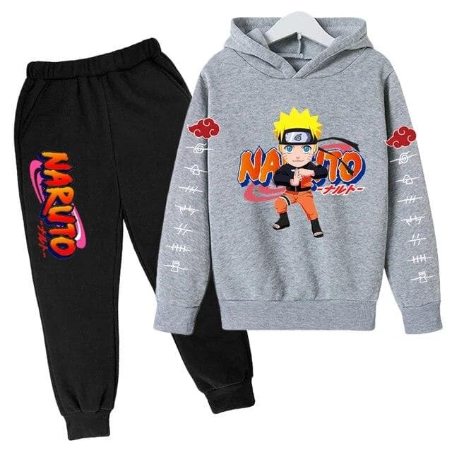 Naruto Hoodie Kids Clothes Boys Hoodies Avatar Kakashi Harajuku Loose Sweatshirts Top Autumn Spring O Neck Kids Pullover Sets 130