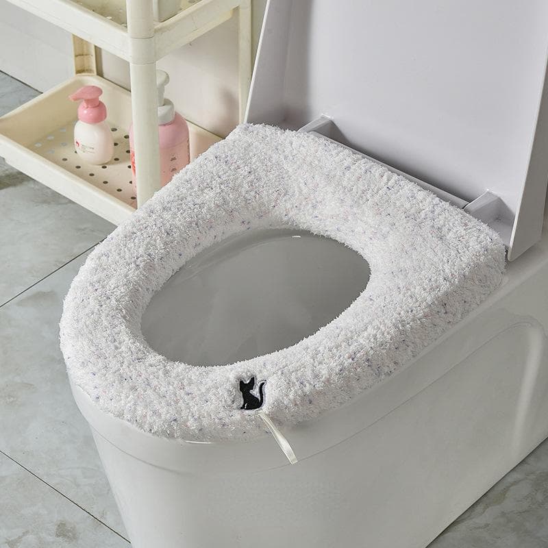 Toilet Seat Mat Universal Household Winter Toilet Seat Cushion Toilet Cover Washable purple