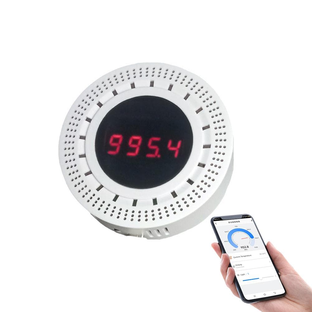Tuya ZigBee Intelligent Atmospheric Pressure Sensor with Temperature and Humidity Detection Tuya WiFi version tan