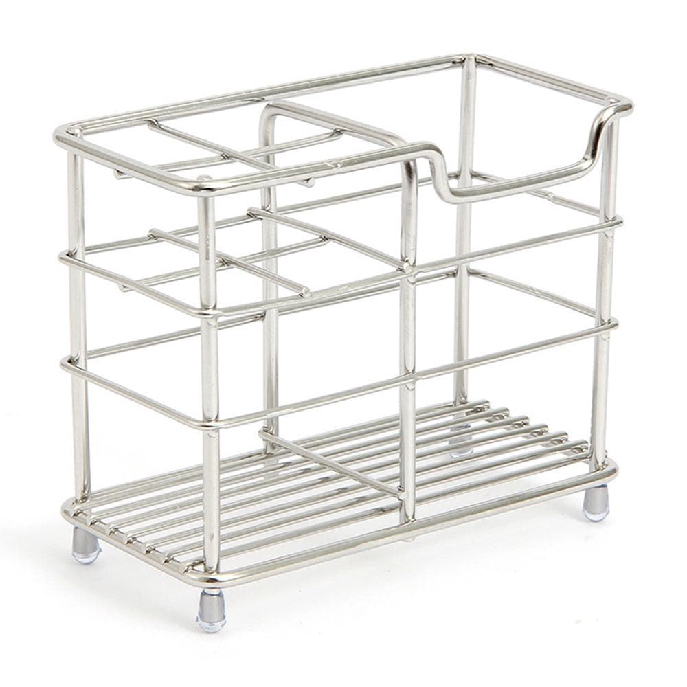 Toothbrush Holder Stainless Steel Bathroom Toothpaste Rack Stand Multi-Functional Electric silver