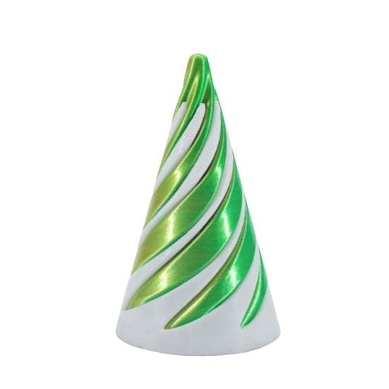 3D Printed Spiral Cone Toy Vortex Thread Illusion Impossible Spiral Cone Passthrough Sculpture Stress Relief Kids Adults Mini Spiral Cone Fidget Toy light green