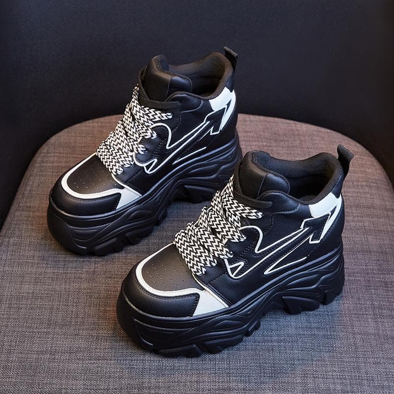 Dad's Shoe Trend New All-around Popular Women's Sports Casual Shoes with Thick Soles and High Height Inside In Spring and Autumn 39