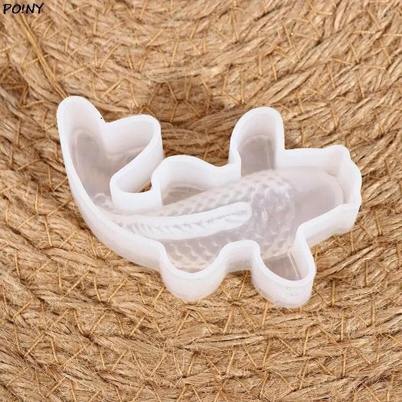 3D Lucky Koi Fish Shaped Transparent Silicone Mold DIY Resin Casting Art Jewelry Making Craft Epoxy Crafts Pendant Making Tools white