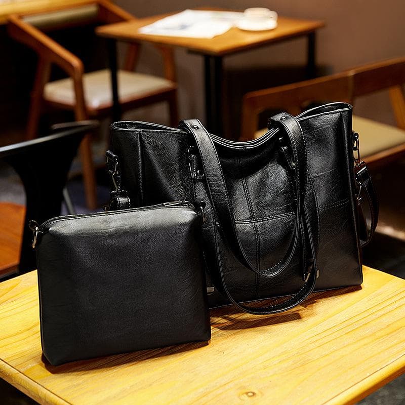 Fashion Large Capacity Single Shoulder Crossbody Female Bun Mother Summer Vintage Frosted Tote Bag Popular Embroidery Large Bag black