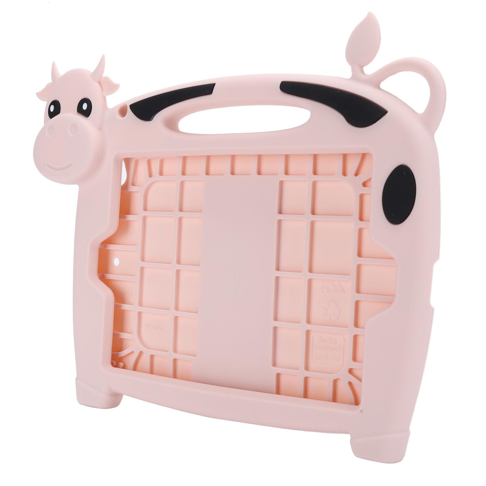 7.9 Inch Tablet Protective Cover Cute Cow Kids Silicone for iOS mini12345 CasePink pink