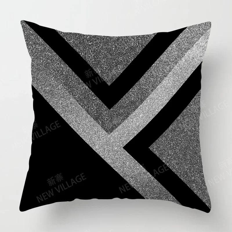 Modern Gray Black Abstract Geometric Cushion Cover Home Decor Pillow Cover Sofa Throw Pillow Cover 45x45 40x40 40x40cm