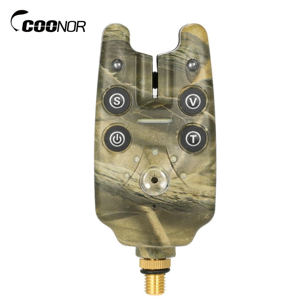 2 LED Water Resistant Adjustable Tone Volume Sensitivity Sound Alert Fishing Bite Alarm for Fishing camouflage