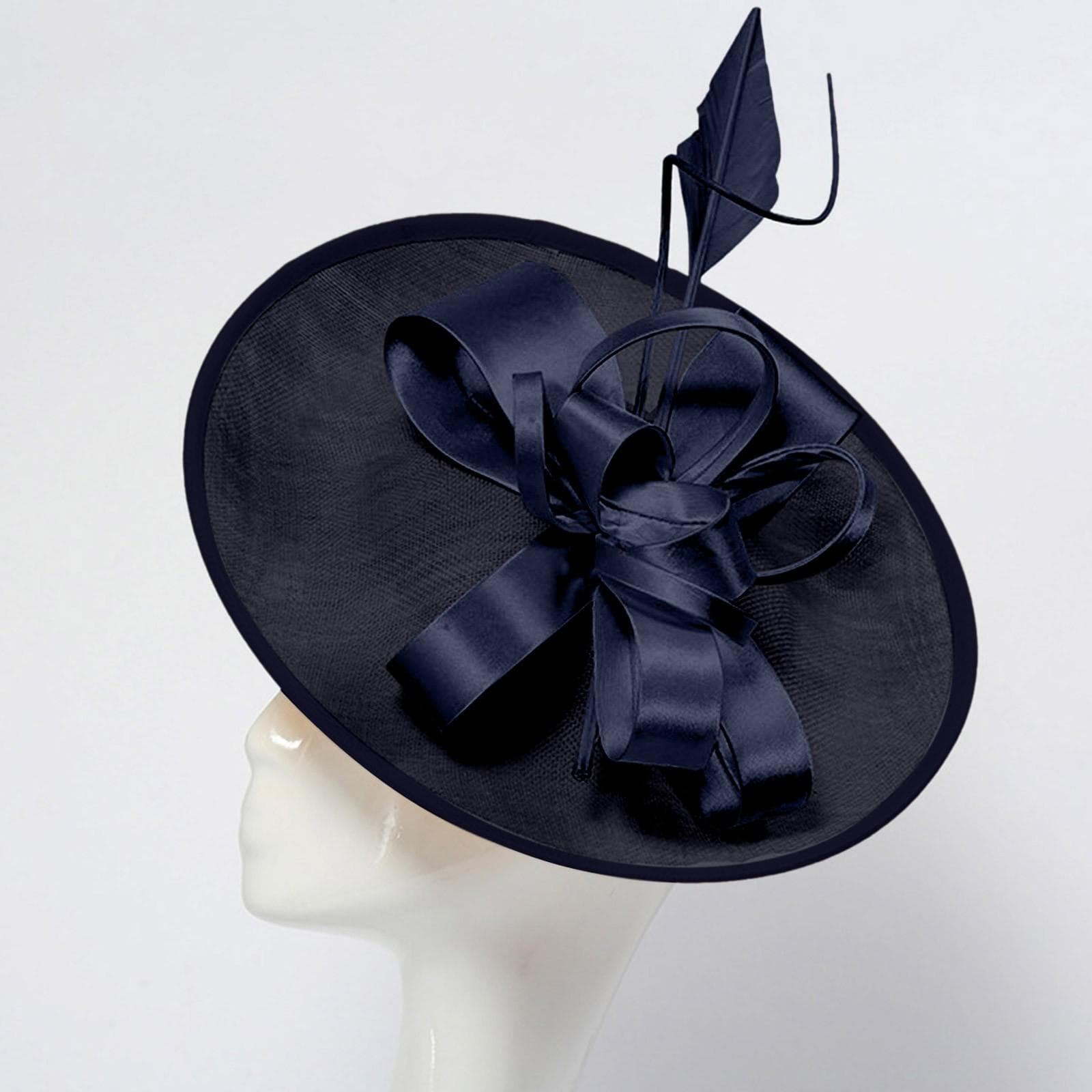 Women Fascinator Hats Tea Party Hat Vintage Hat Headband For Cocktail Head Band Large Solid Color Fashion Exquisite Headwear One Size