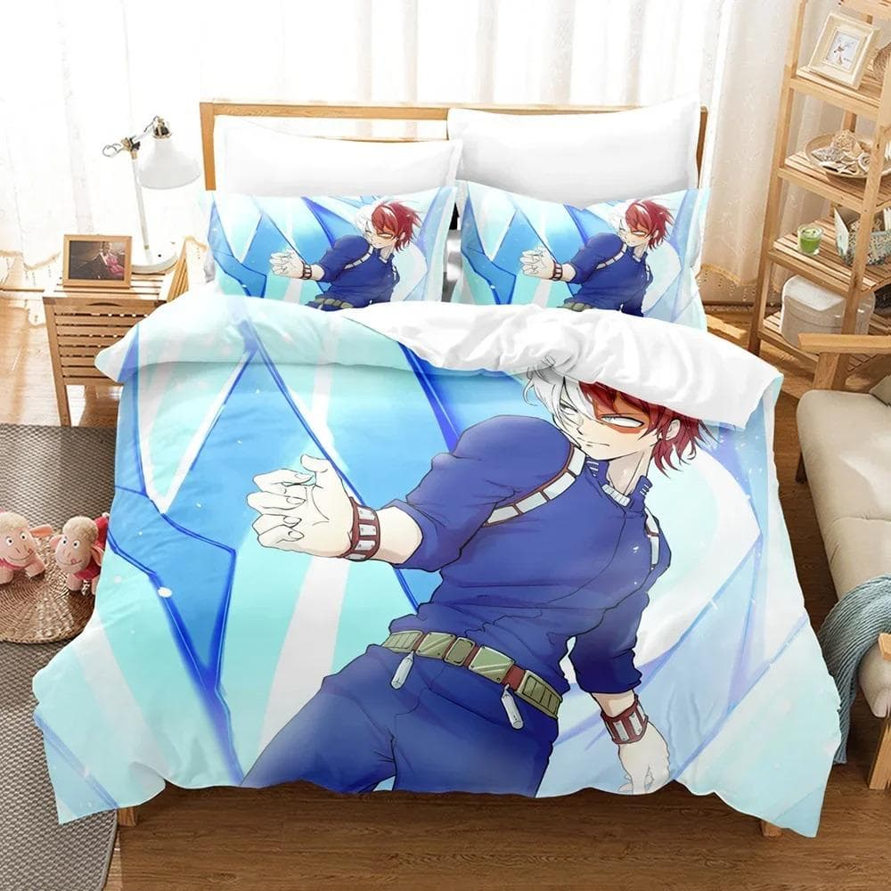 Anime My Hero Academia 3D Printed Bedding Set Cartoon Duvet Cover Pillowcases Comforter Bedding Set Bedclothes Home Textiles US Full 200x230cm