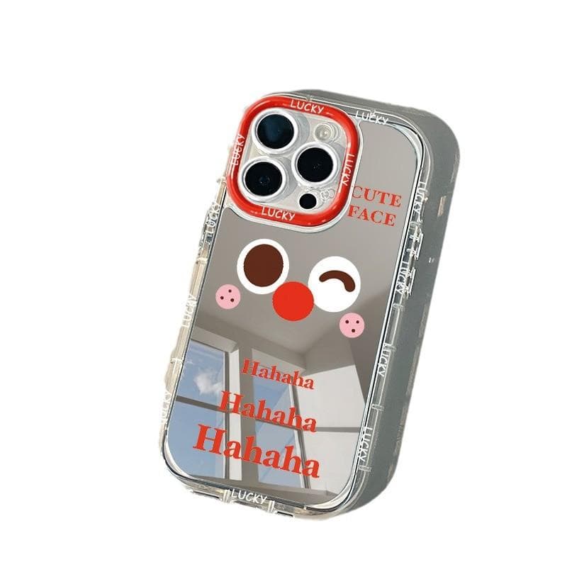Cartoon Expressions Suitable for IPhone16promax Mobile Phone Case 13 Apple 15 Mirror Cream All Inclusive 11/xs/14 iPhone 13mini
