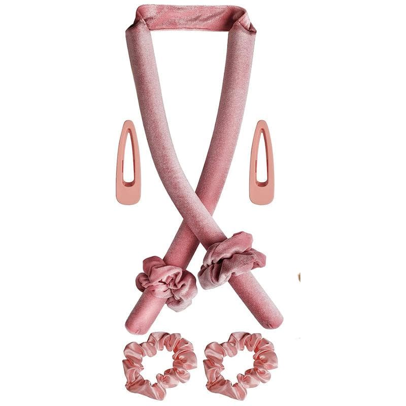 No Heat Hair Curling Kit for Long Hair Heatless Hair Curler with Hair Bands Clips Sleep Overnight