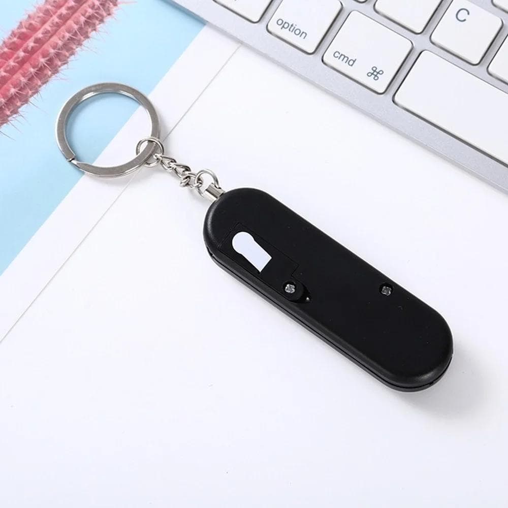 120dB Self Defense Anti-rape Device Dual Speakers Loud Alarm Alert Attack Panic Safety Personal Security Keychain Bag Pendant black