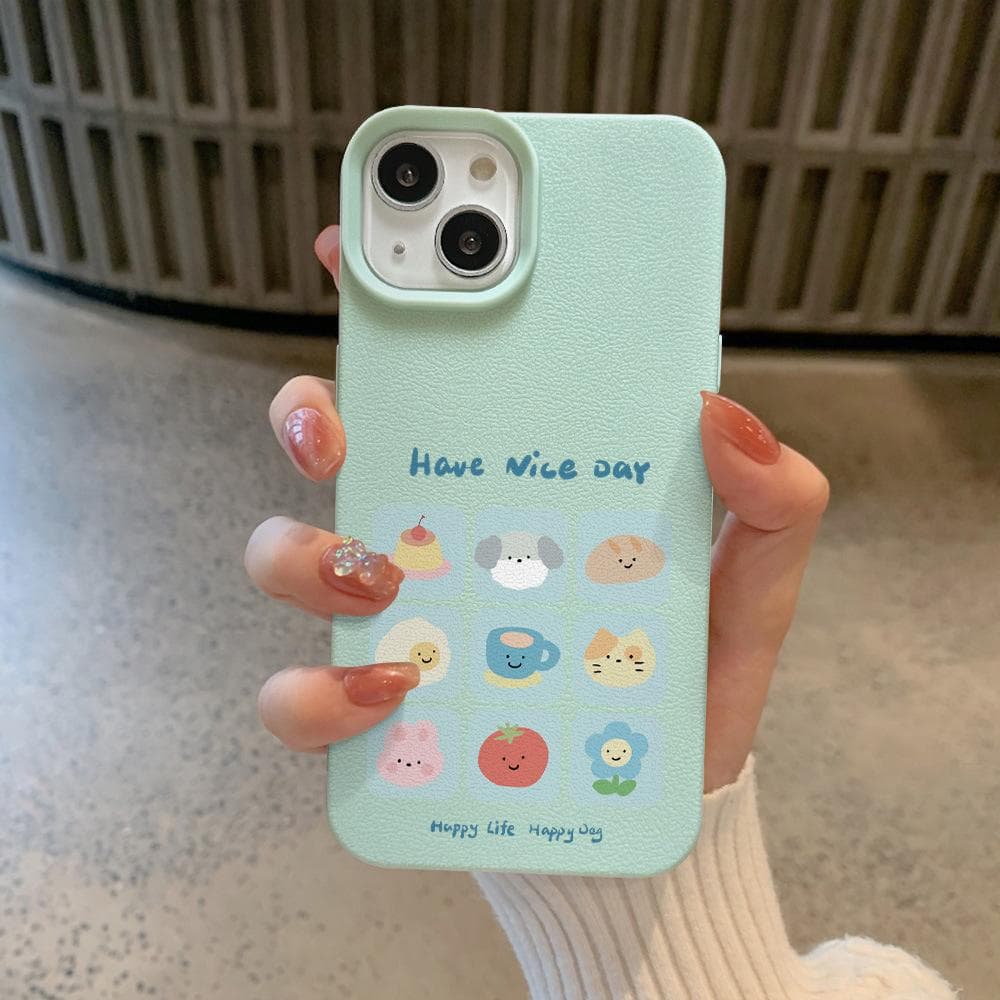 Cake Cat and Dog Suitable for Apple 16 Mobile Phone Case IPhone 15/14plus Creative 12 Lychee Pattern 11 Fun Apple xs