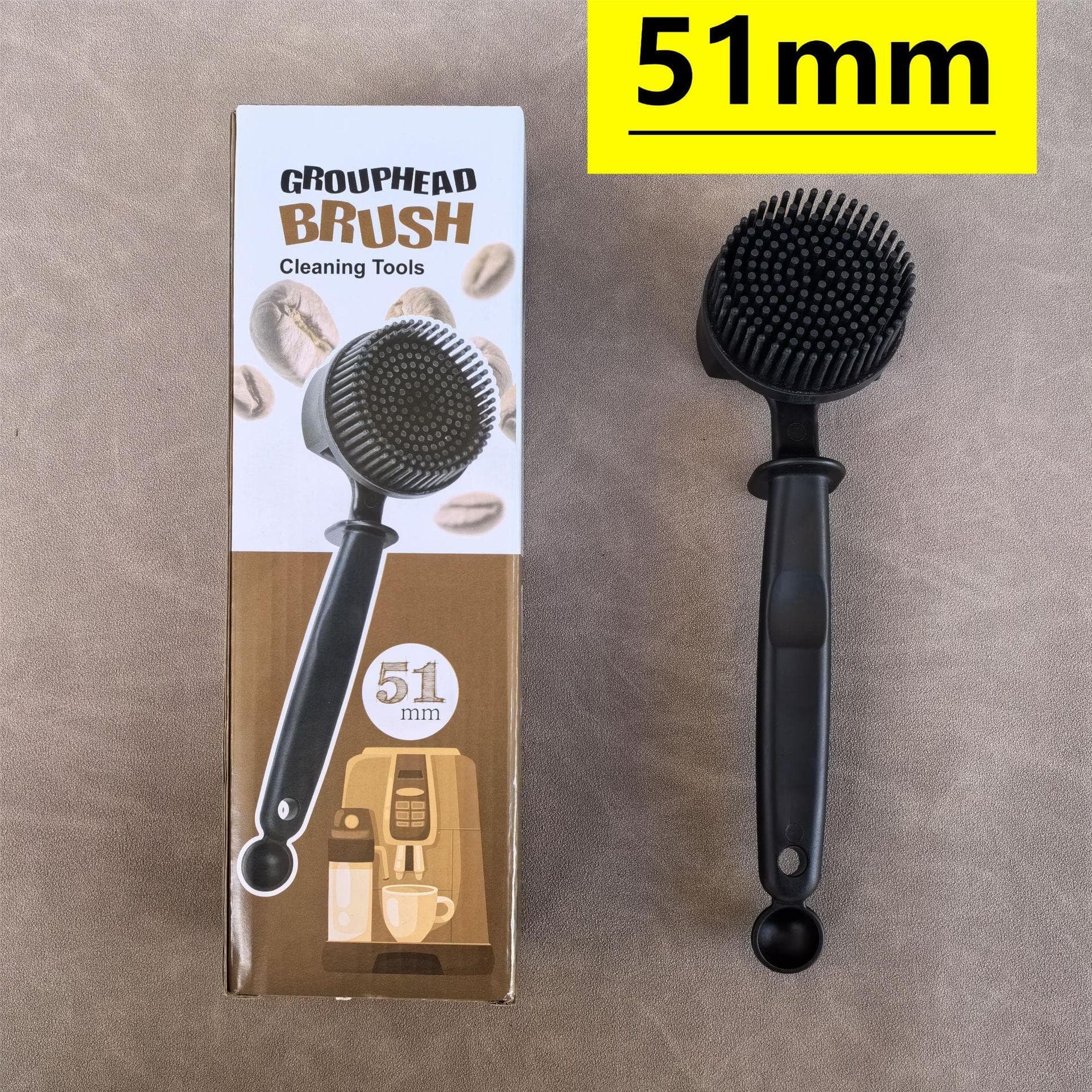 51mm 58mm Espresso Machine Cleaning Brush Tool Silicone Cleaning Bristle Tools Silicone coffee machine cleaning brush curved brewing head coffee brush