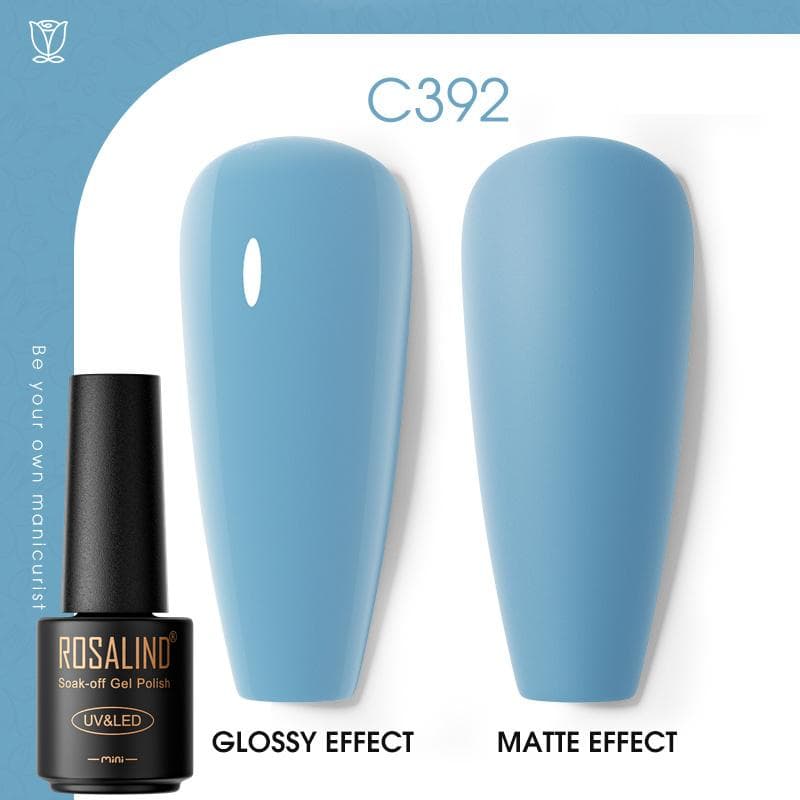 ROSALIND Nail Gel Polish Semi Permanent Varnish Hybrid UV Gel Polish Soak Off Nail Art Gel Top Base Coat Matt Top For Manicure Nail Art RA-C392