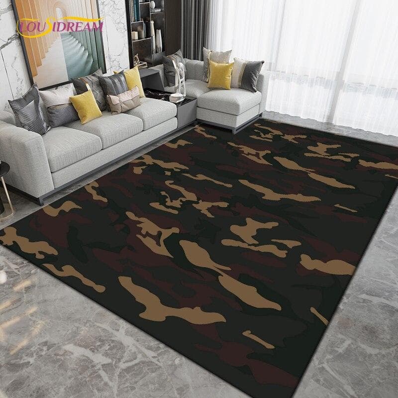 Military Camouflage Carpets for Living Room Bedroom Decorative,Outdoor Camping Rugs,Doormat Kitchen Bathroom Non-slip Floor Mats 100x150cm