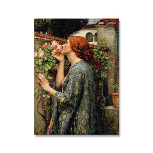John William Waterhouse Vintage Wall Art Poster Magic Circle Witch Canvas Painting Print Jason and Medea Picture For Home Decor No Frame 50*70cm