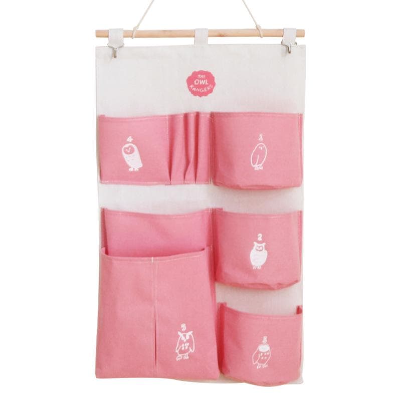 Home Hanging Storage Bag Organizer Container Car Bathroom Door Wardrobe Wall pink