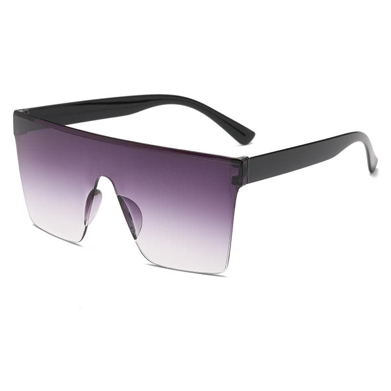 Fashion Protective Glasses Large Frame Sunglasses UV400 Ultra Square One Piece Sun Shade Eyeglasses for Women