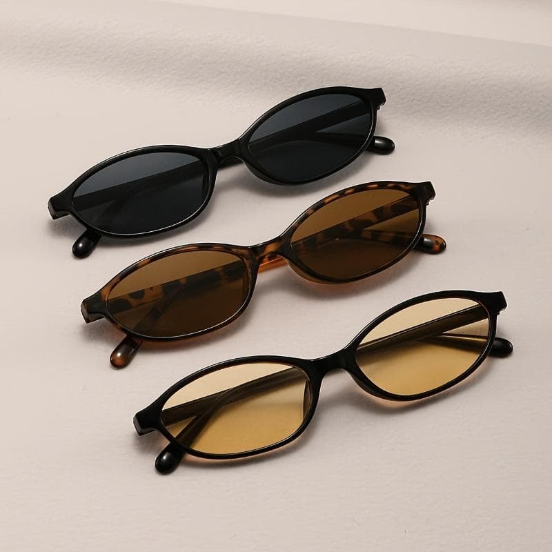 1/3PCS Women's Oval Thin Edged Fashion Glasses Stylish Decorative Eyewear for Daily and Special Events