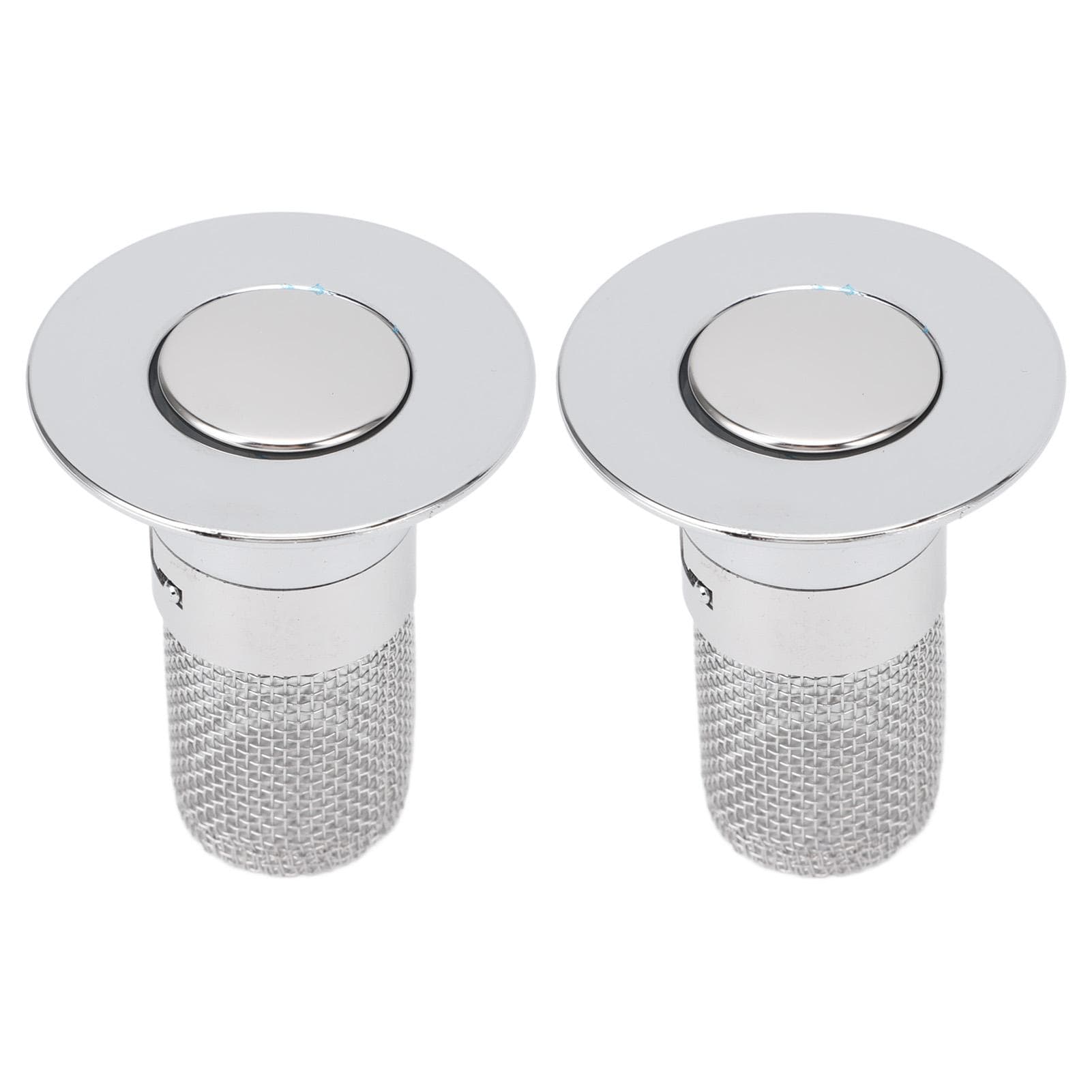 2pcs Stainless Steel Bathtub Plug Bathtub Stopper Bathroom Drain Plug with Rubber Gasket for