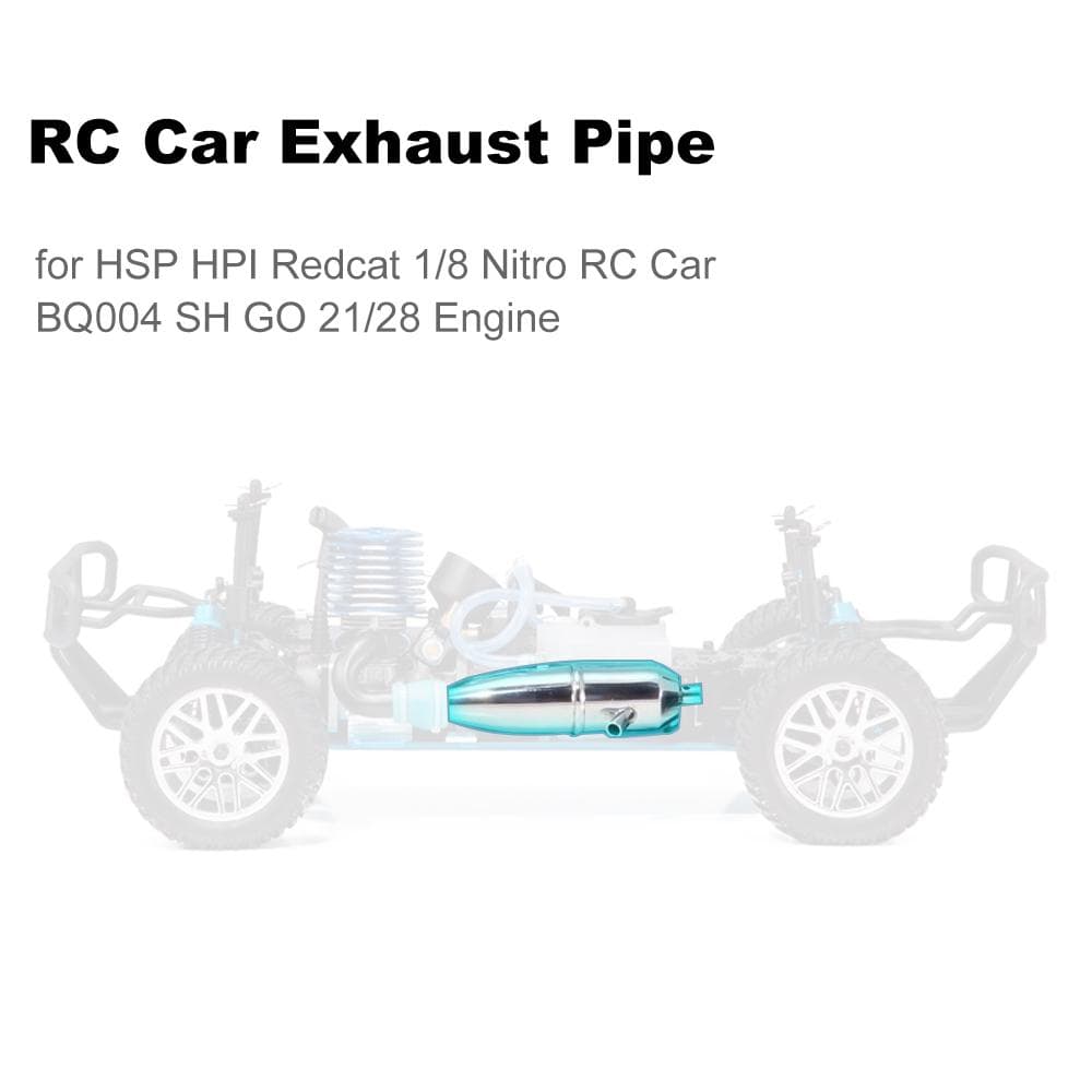 RC Car Exhaust Pipe Exhaust Joint Tubing for HSP HPI Redcat 1/8 Nitro RC silver