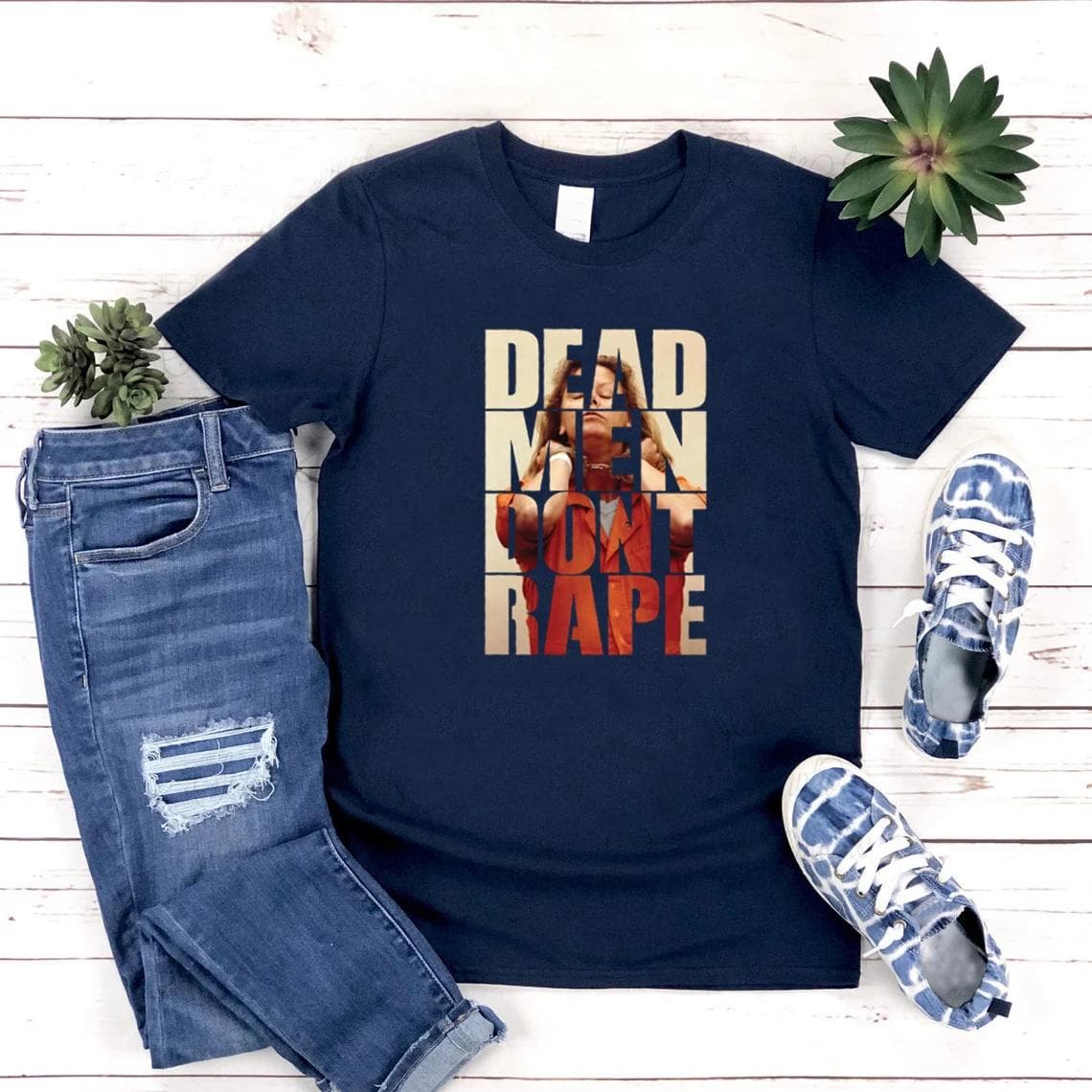 Dead Men Don't Rape T-Shirt Aileen Wuornos Tshirt American Serial Killer T-shirts Women Pro Choice Tshirts Equal Rights T Shirts XXL navy blue