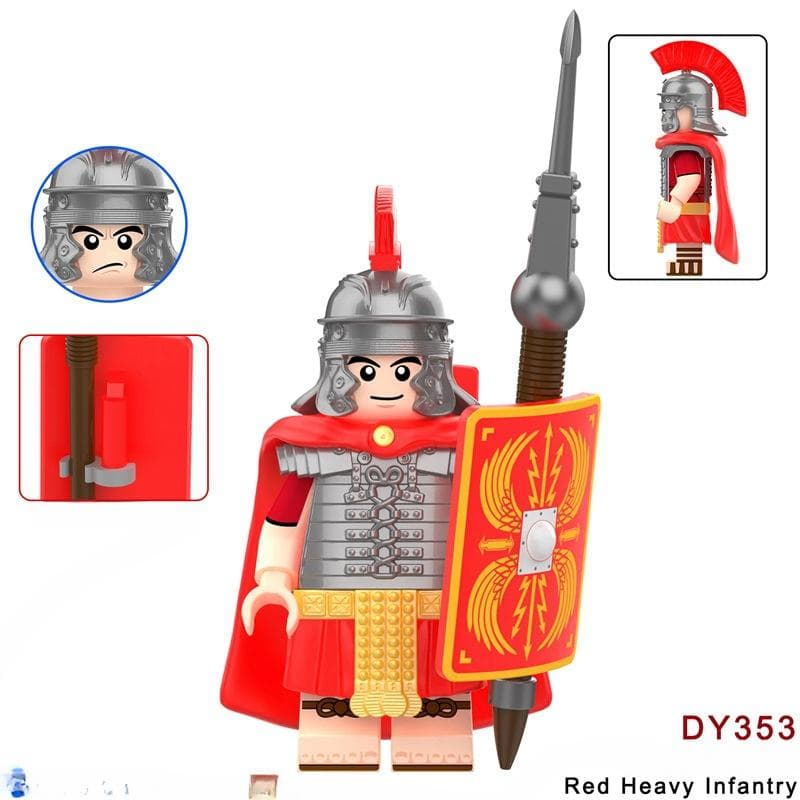 Roman Centurion Soldier Heavy Infantry Building Blocks Teutonic Knights Action Figures Christmas Toys for Children