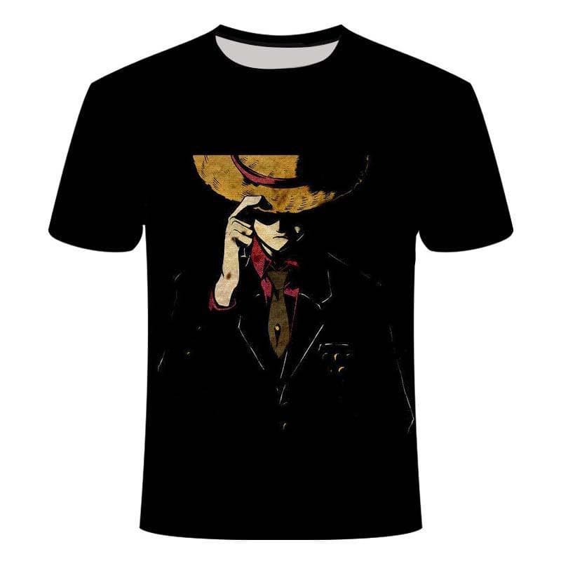 New Anime Peripheral Protagonist Luffy 3D Printed T-shirt One Piece Cartoon Men's T-shirt XL