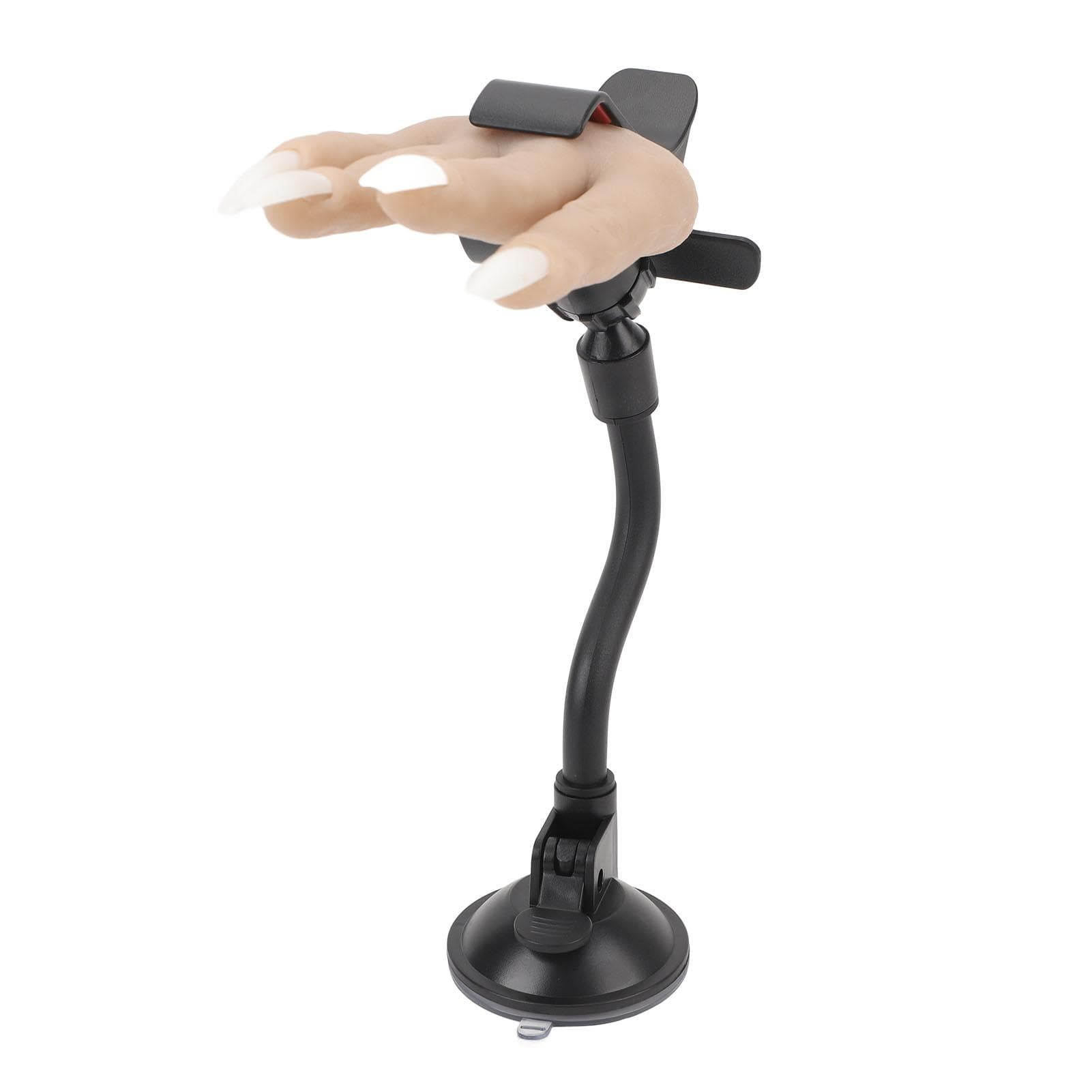 Nail Practice Hand Soft Silicone Mannequin Hand with Adjustable Clamp Stand for Manicure Tattoo