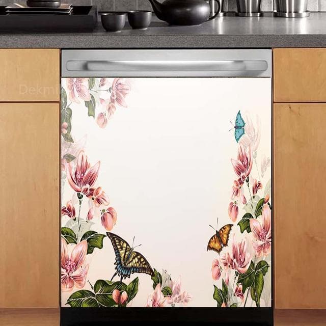 3D Retro Beer Dishwasher Refrigerator Internal Pattern Freeze Sticker Art Fridge Full Door Cover Wallpaper Kitchen Wall Stickers 45X82cm 18X32inch