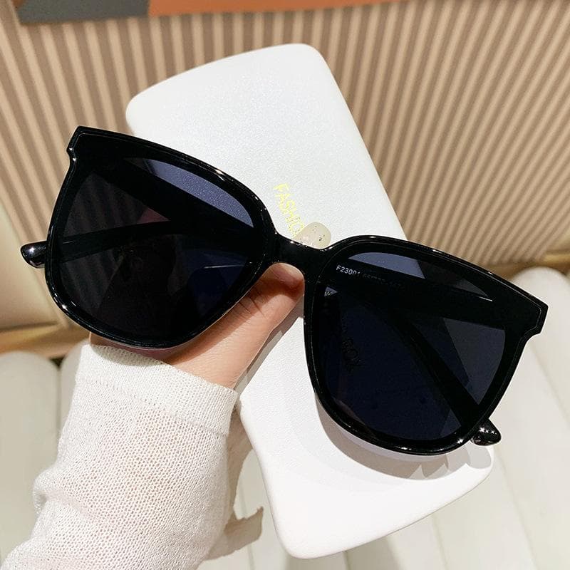 Unisex Large Square Myopia Sunglasses UV400 Protection Classic Retro Driving Glasses for Men Women Short Sighted Eyewear 0