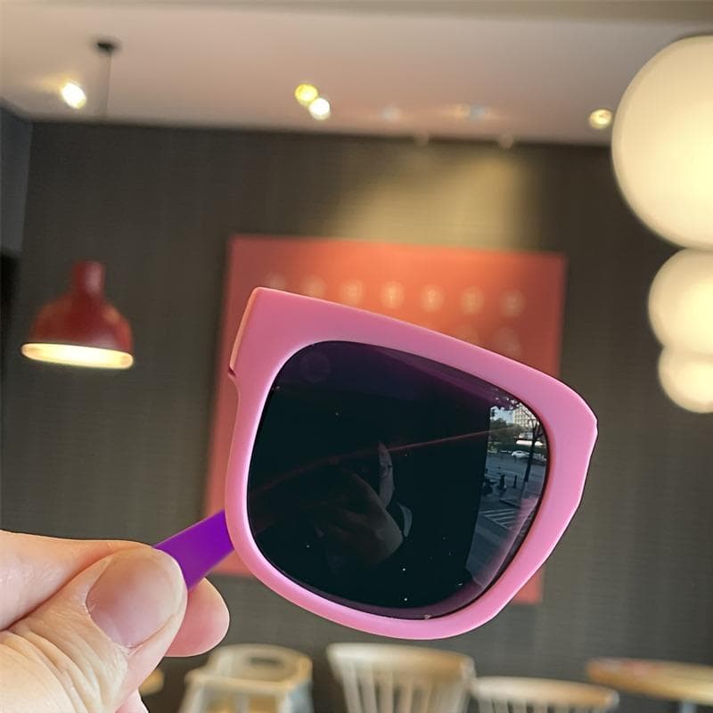 Kids Foldable Sunglasses Colorful Candy Shades UV Protection Lightweight for Summer Outdoor