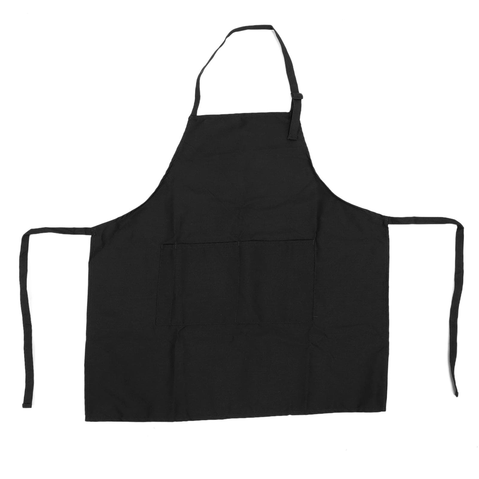 Waterproof Nail Art Apron Pure Color Apron Unisex Cooking Apron with Adjustable NeckbandBlack black