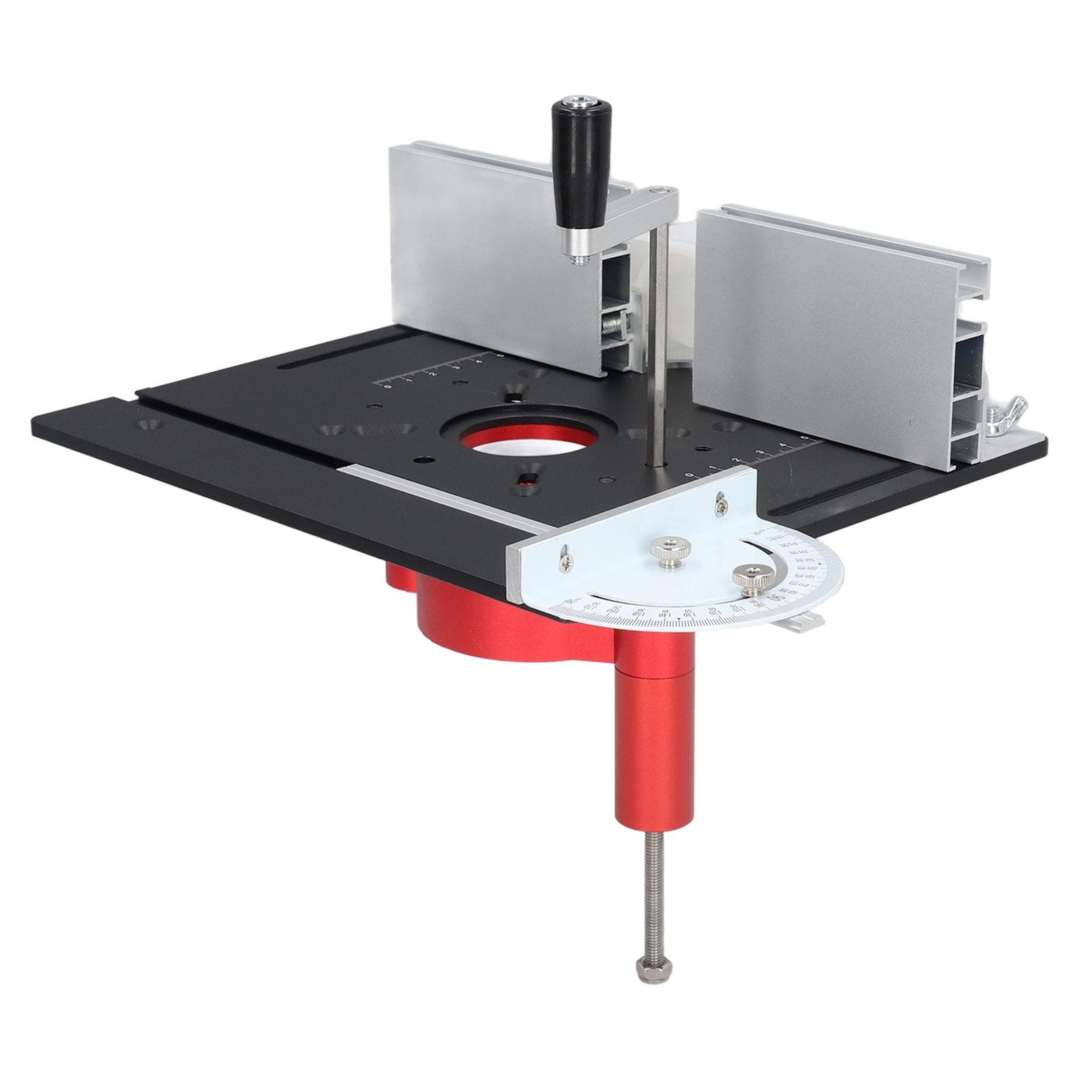 Router Lift System Electric Router Table Insert Plate Lifting Base Kit for Woodworking Chamfering black
