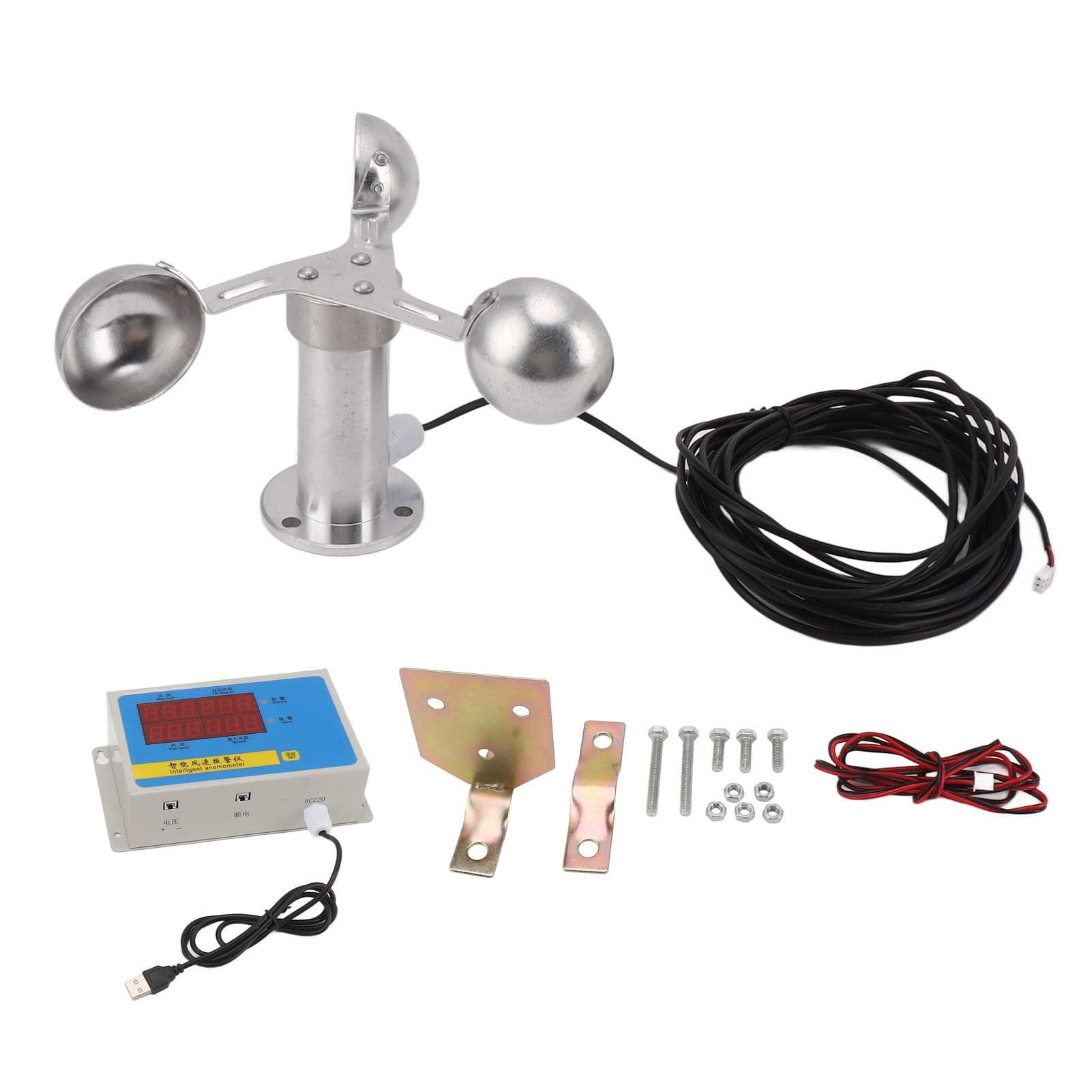 Tower Crane Wind Speed Alarm Device Wind Speed Measure Control Instrument 220V for Railway Weather