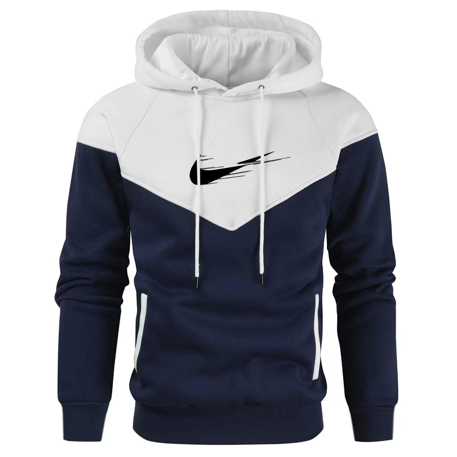 Spring Autumn Men's Patchwork Brand Hoodies Clothing Casual Loose Sweatshirt Streetwear Male Fashion Sports Pullover Outwear XL