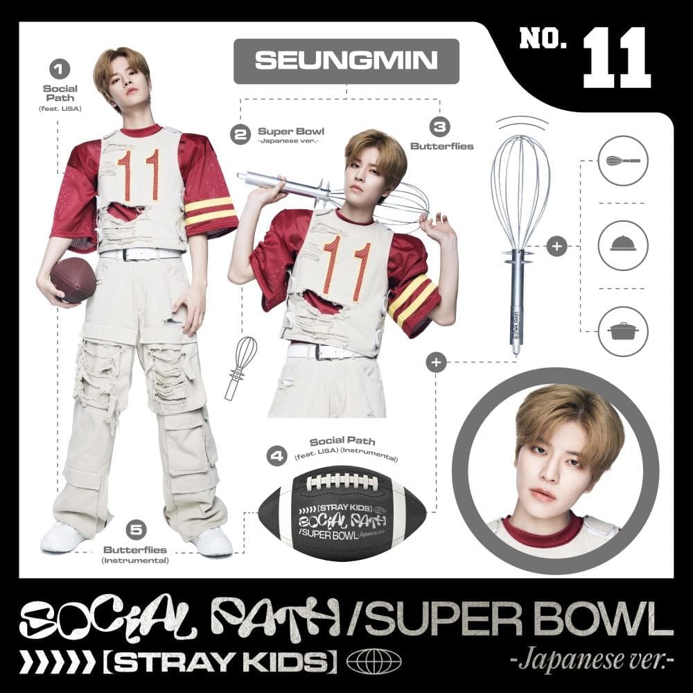 Stray Kids-[Social Path]1st EP in Japan Album Super Bowl Seungmin