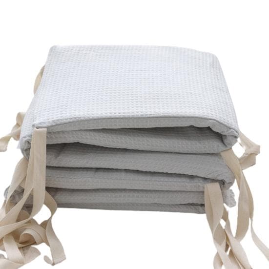 Infant Crib Liner Soft Texture Detachable Washable One-piece Baby Crib Bumper Protector Cushion for Home 240cm grey