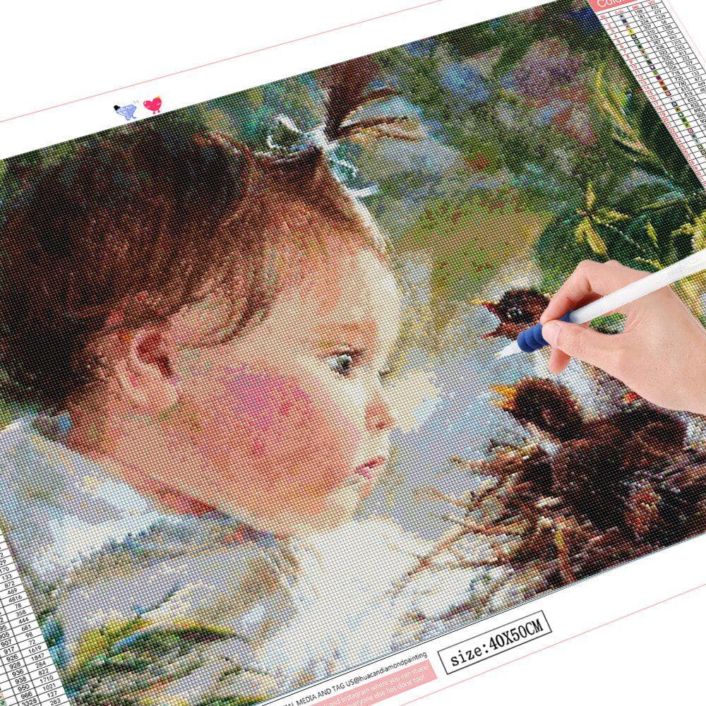 Diamond Embroidery Full Set Girl 5D Diamond Painting With Square Rhinestone 20X30CM