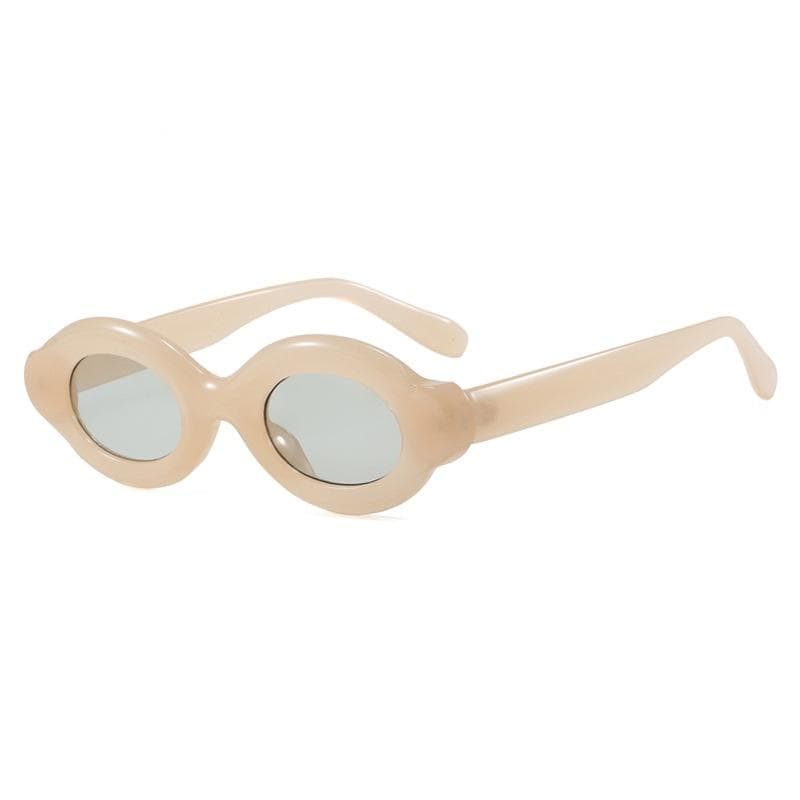 New Retro Bubble Oval Sunglasses UV400 Protection Trendy Women Men High Quality Personalized Brand Design as picture
