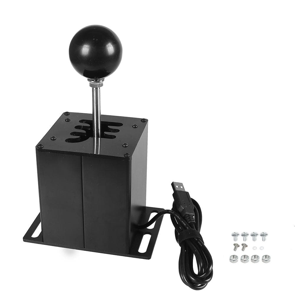 USB H Gear Shifter PC Game Sequential Gears Shifting Device Computers Racing Games Accessory 6R black