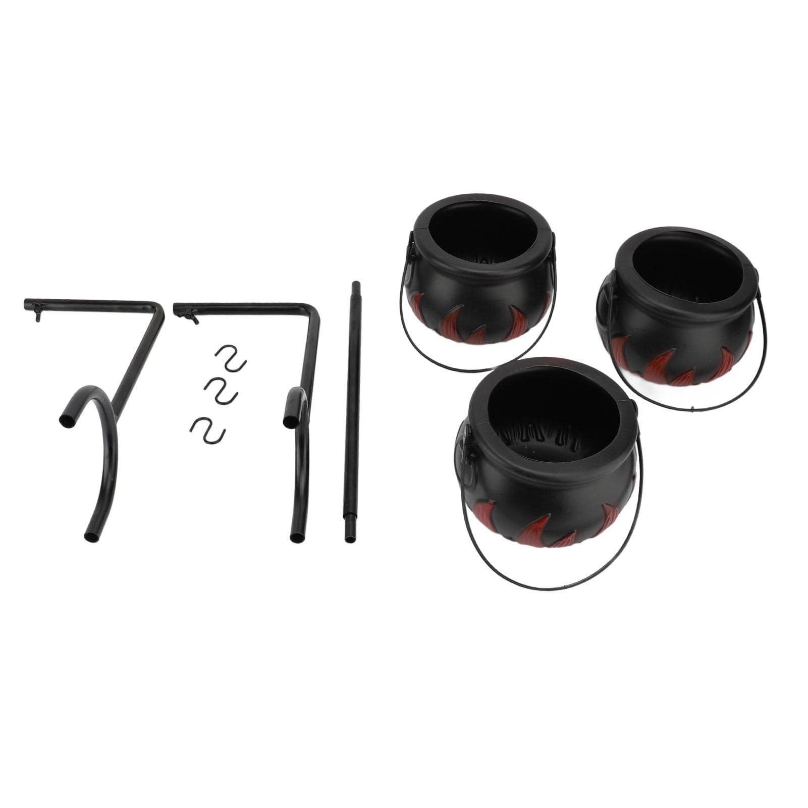 Witches Cauldron Candy Serving Bowl Decor Black Plastic Cauldron Decoration Photo Props For