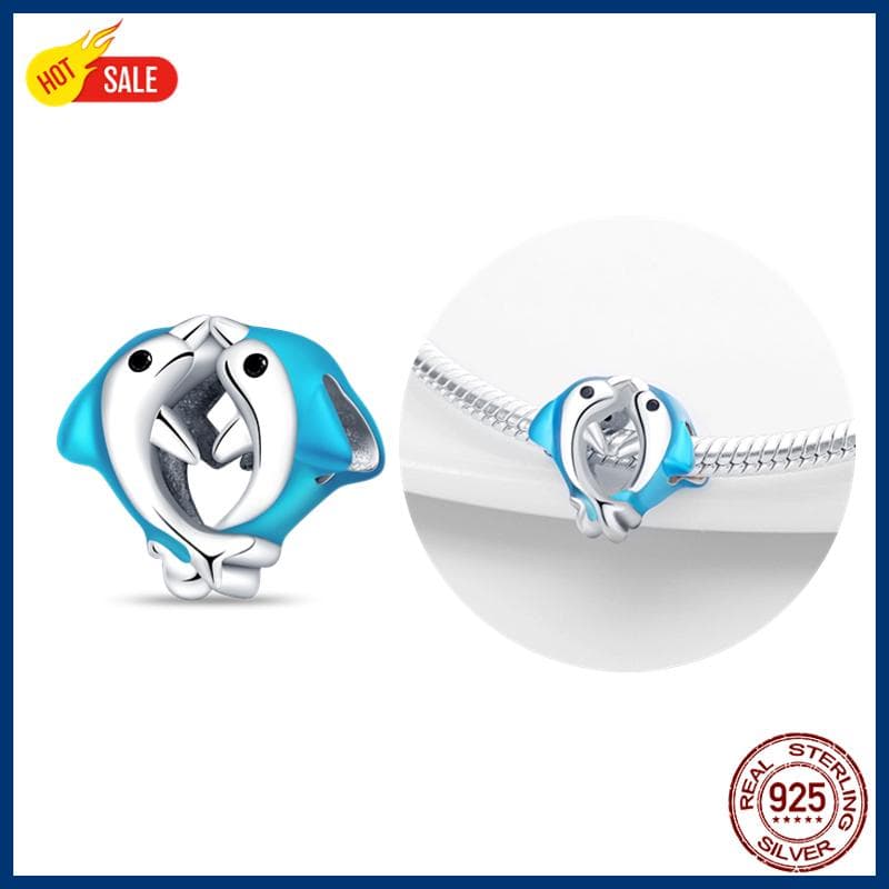 100% S925 Sterling Silver Firefly Charms Evil Eye Hot Air Balloon Blue Charms Fit Original Bracelet DIY Jewelry Making