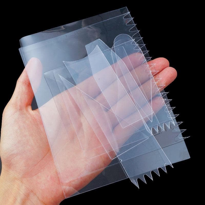 9Pcs/set Cake Scraper Fondant Mousse Cream Spatula Edge Smoother Cupcake Cake Cutter Pastry Mold Baking Decorating Tools 9pcs