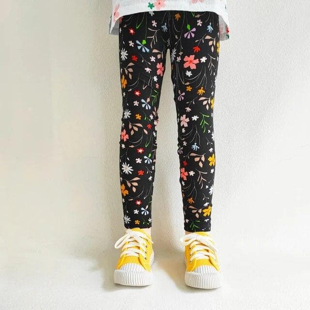 Print Kids Baby Girl Leggings Spring Summer Children Stretch Slim Pants for 2-11 Years 130
