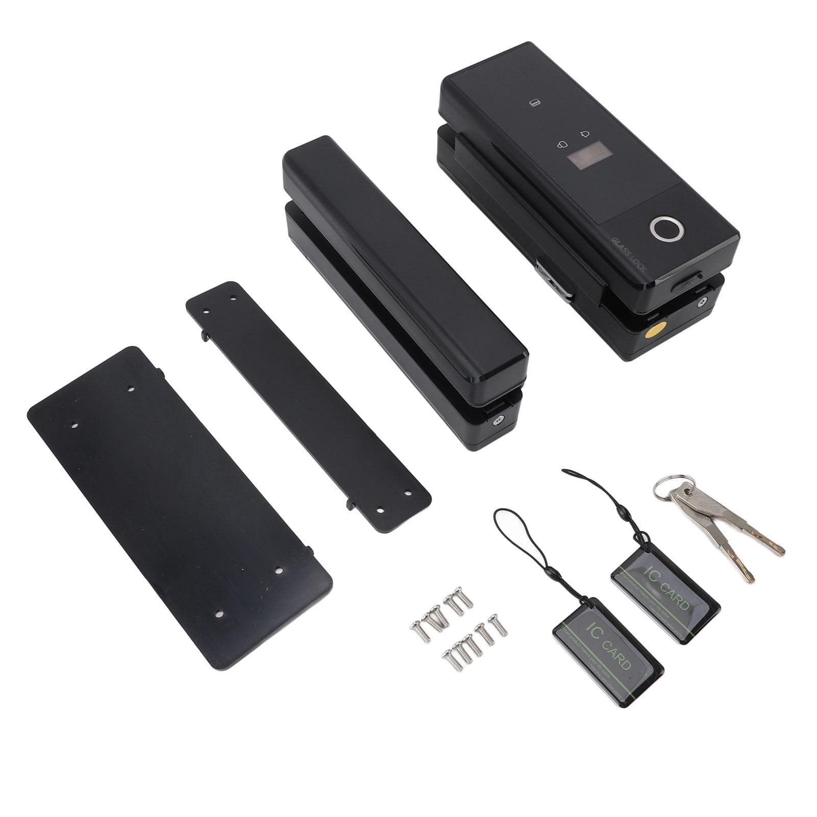 Glass Door Smart Lock Fingerprint Password Card Swiping WiFi Electronic Entry Lock with Key for
