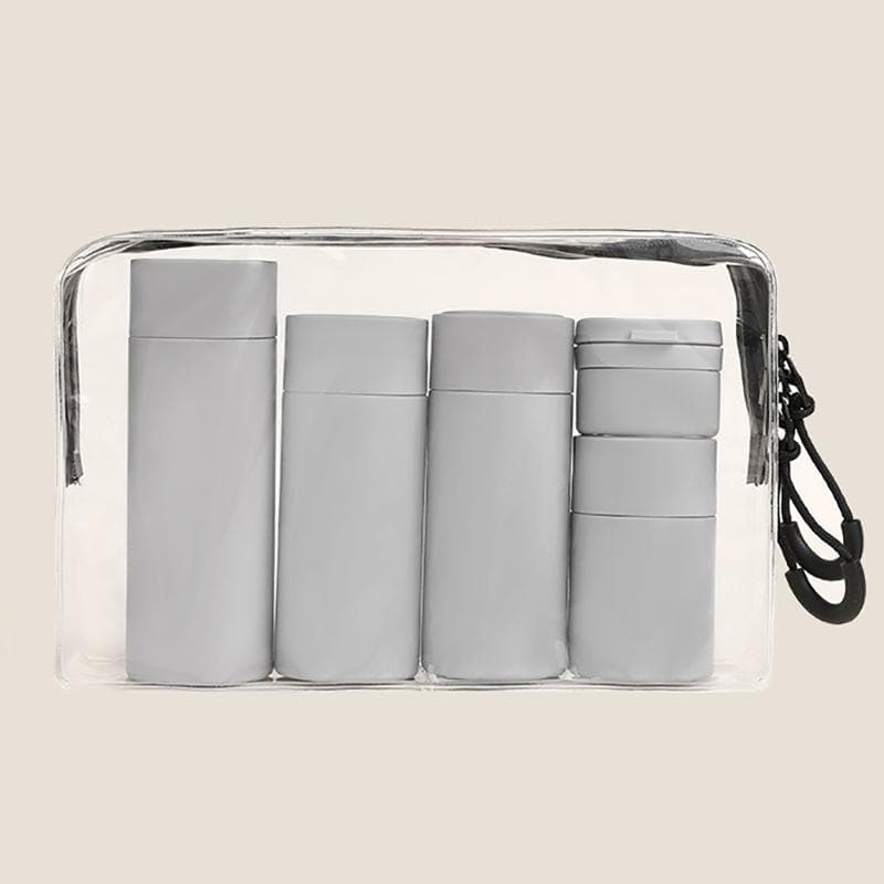 5pcs Multiple Colors Portable Soft Touch Cream Travel Dispenser Bottles Set For Lotion, Cleanser, Shampoo