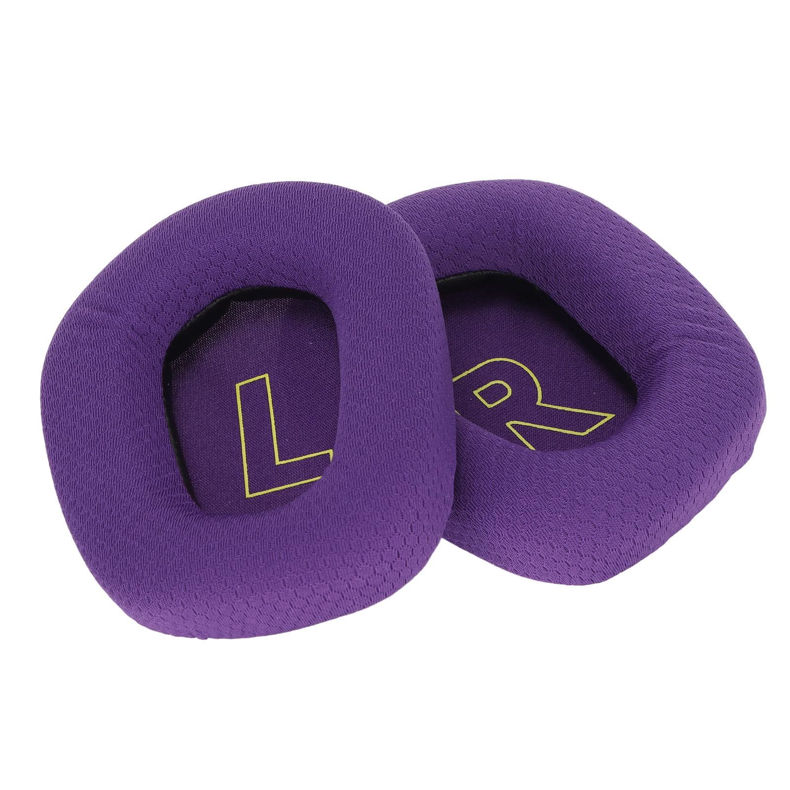 Ear Pads Professional Sound Insulation Headset Ear Cushion Replacement with Soft Breathable Mesh purple